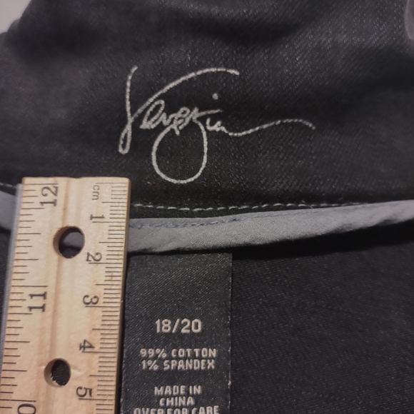 Venezia  Black Denim Jean Jacket  Size 18/20 - Picture 3 of 9